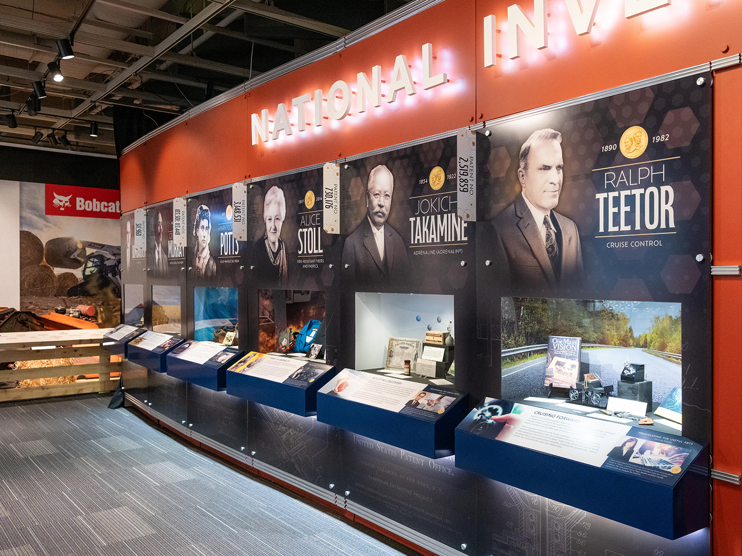 National Inventors Hall of Fame museum display of 2024 inductees.