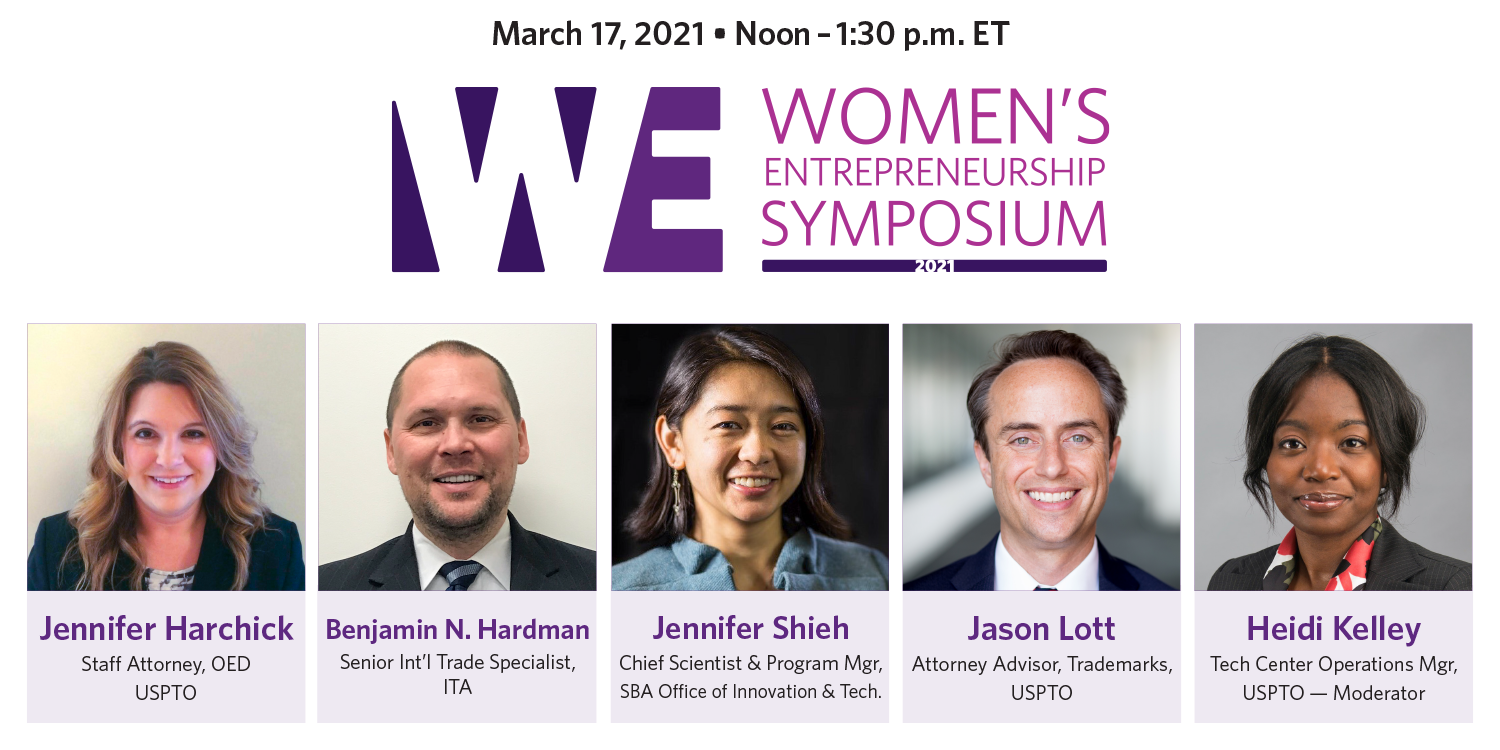 Headshots of participants in the March 17 2021 Women's Entrepreneurship Symposium event