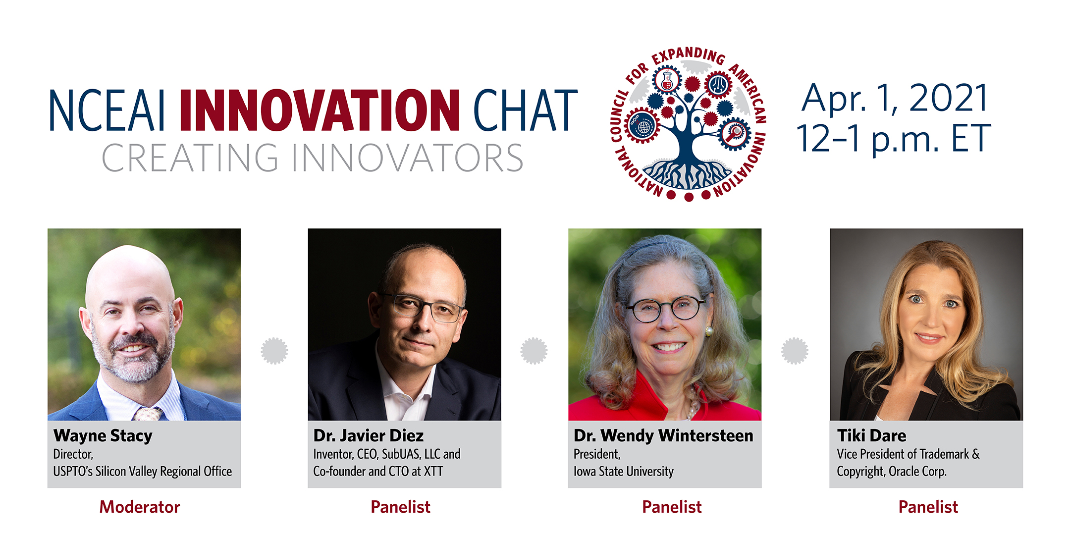 NCEAI Innovation Chat -- April 1, 12:00 p.m. ET