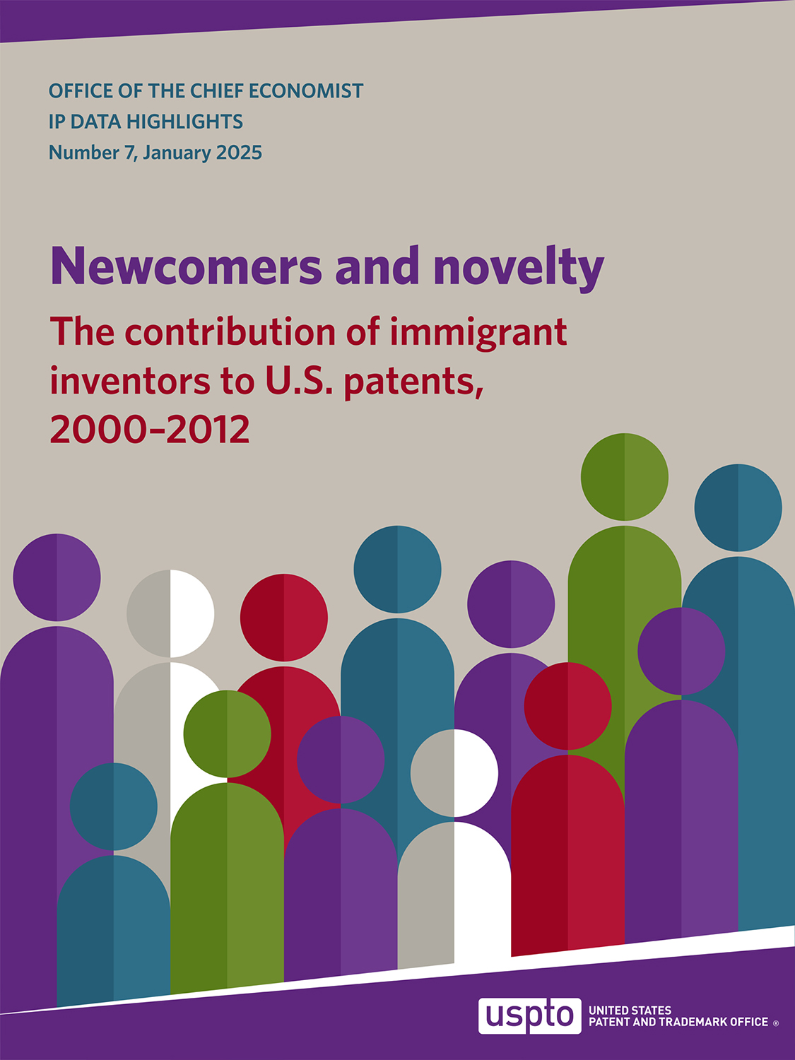 Newcomers and novelty: The contribution of immigrant inventors to U.S patents, 2000-2012” on a grey 