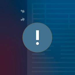 A graphic that shows an alert icon