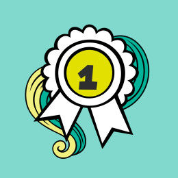 A symbol that represents patents with a ribbon.