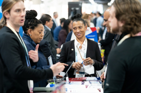 USPTO staff interacting with attendees at CES 2024