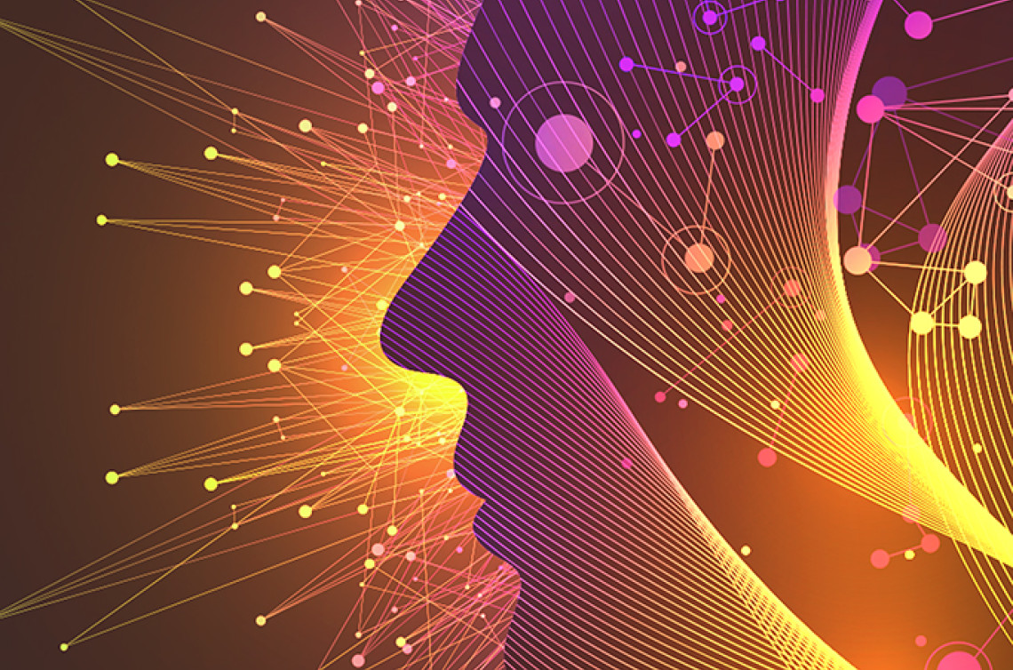 Decorative artificial intelligence graphic