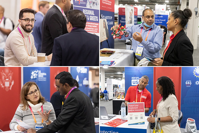 Collage of U.S. Government pavilion at CES 2023