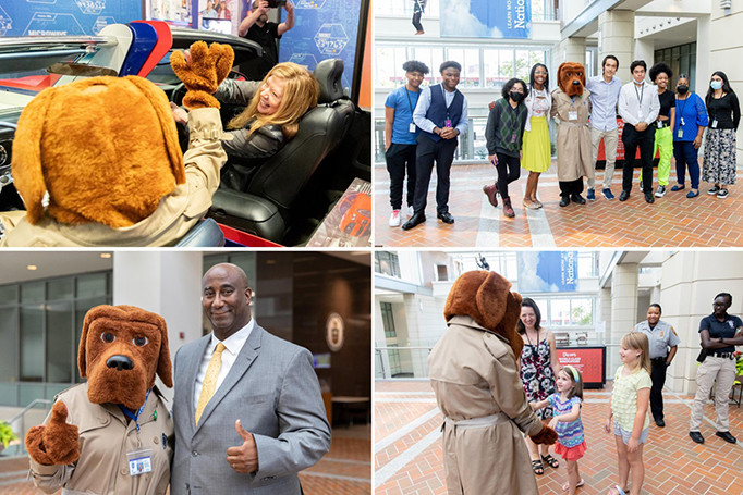 Mcgruff visiting the USPTO headquarters