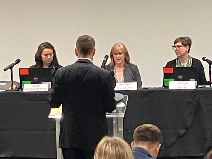  PTAB judges preside over oral argument in an ex parte appeals proceeding.