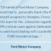 On behalf of Ford Motor Company, I would like  to . . . personally thank [the IP attaché assigned to