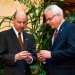Paul Sanberg and David Kappos NAI pin exchange