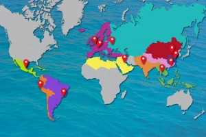 IP Attaché Regions Map