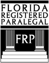 Black text of Florida Registered Paralegal certification mark 