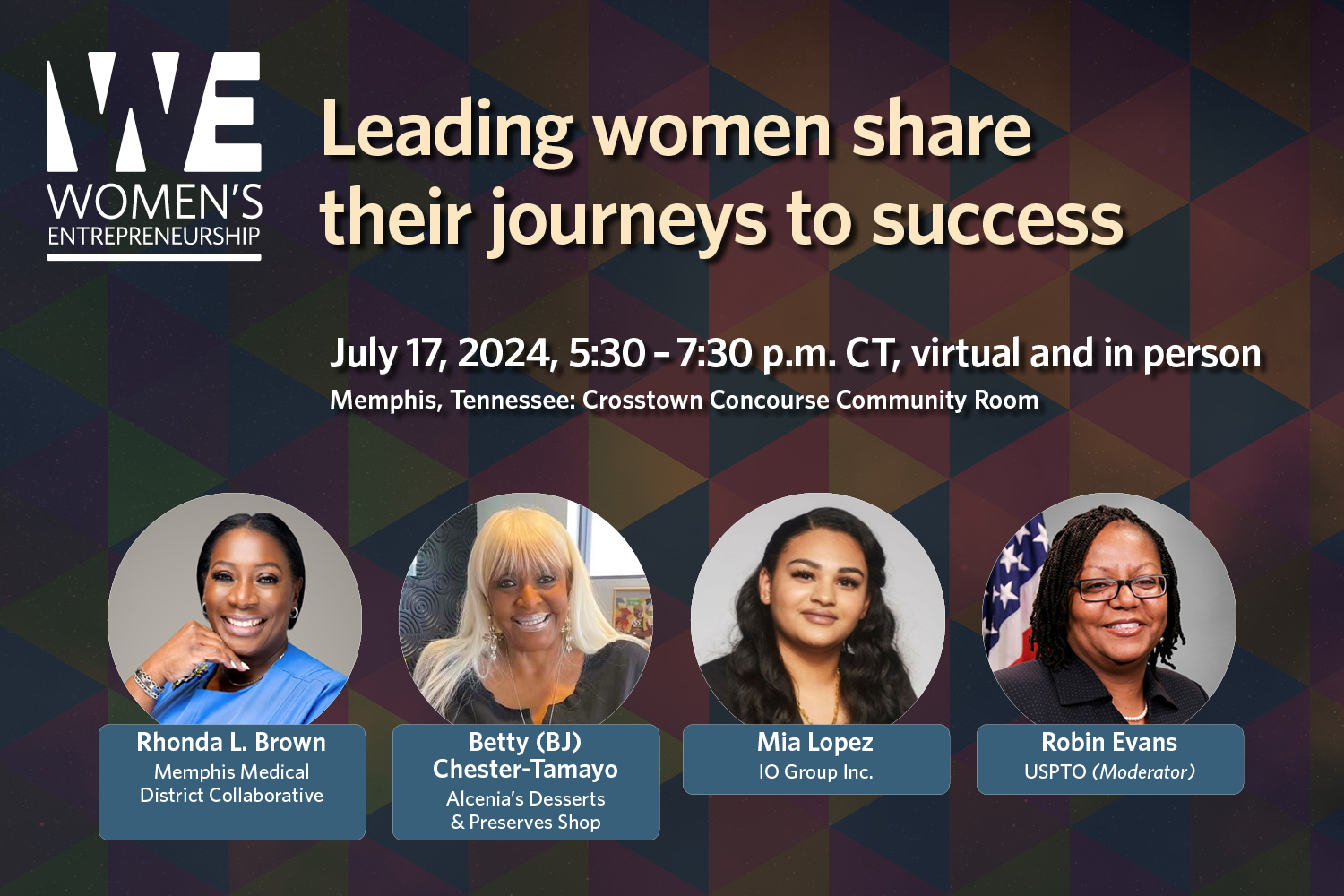 Leading women share their journeys to success event graphic