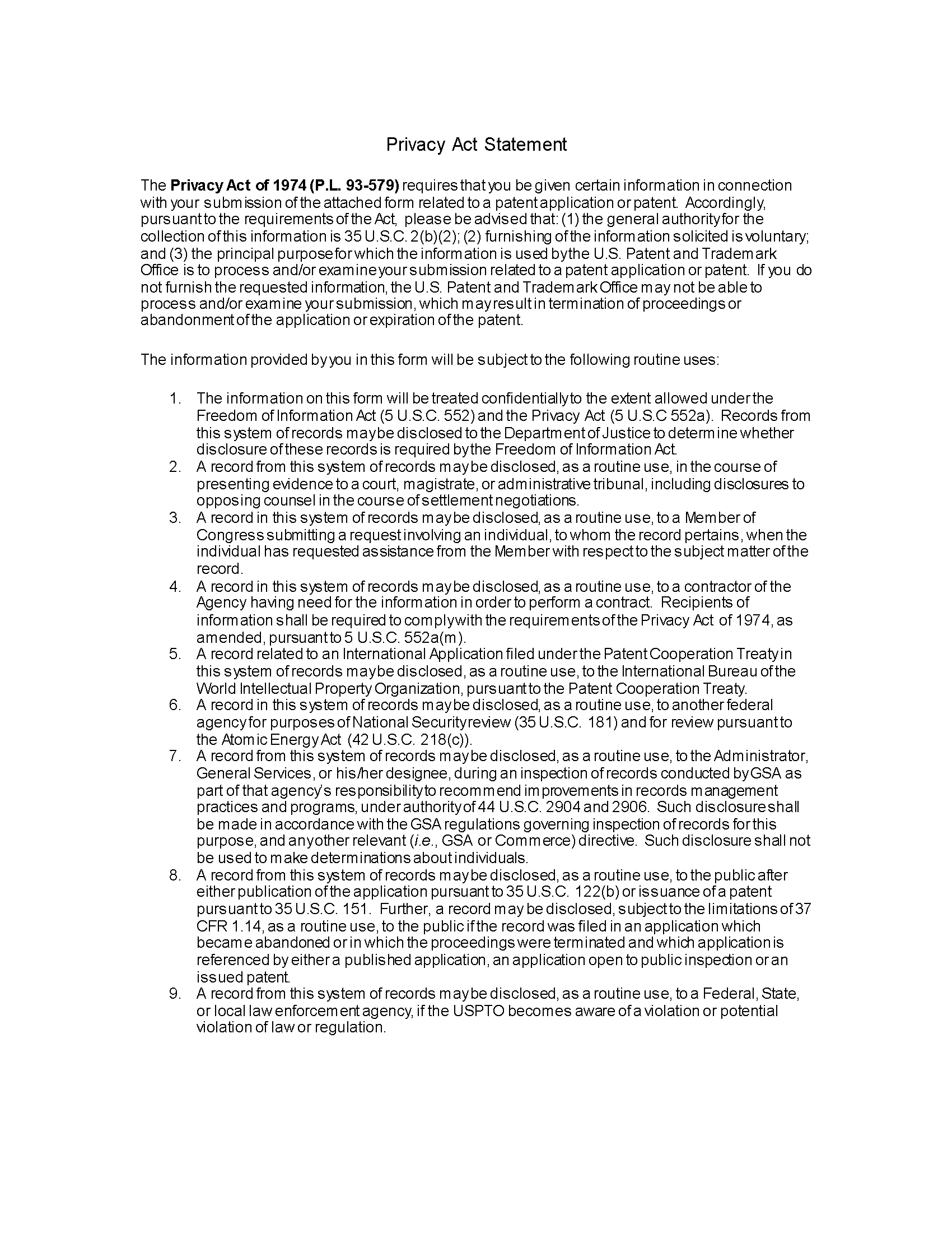 PTO/SB/134 Request for Recalculation of PTA in view of Safe Harbor Statment under 37 CFR 1.704(d), Page 3