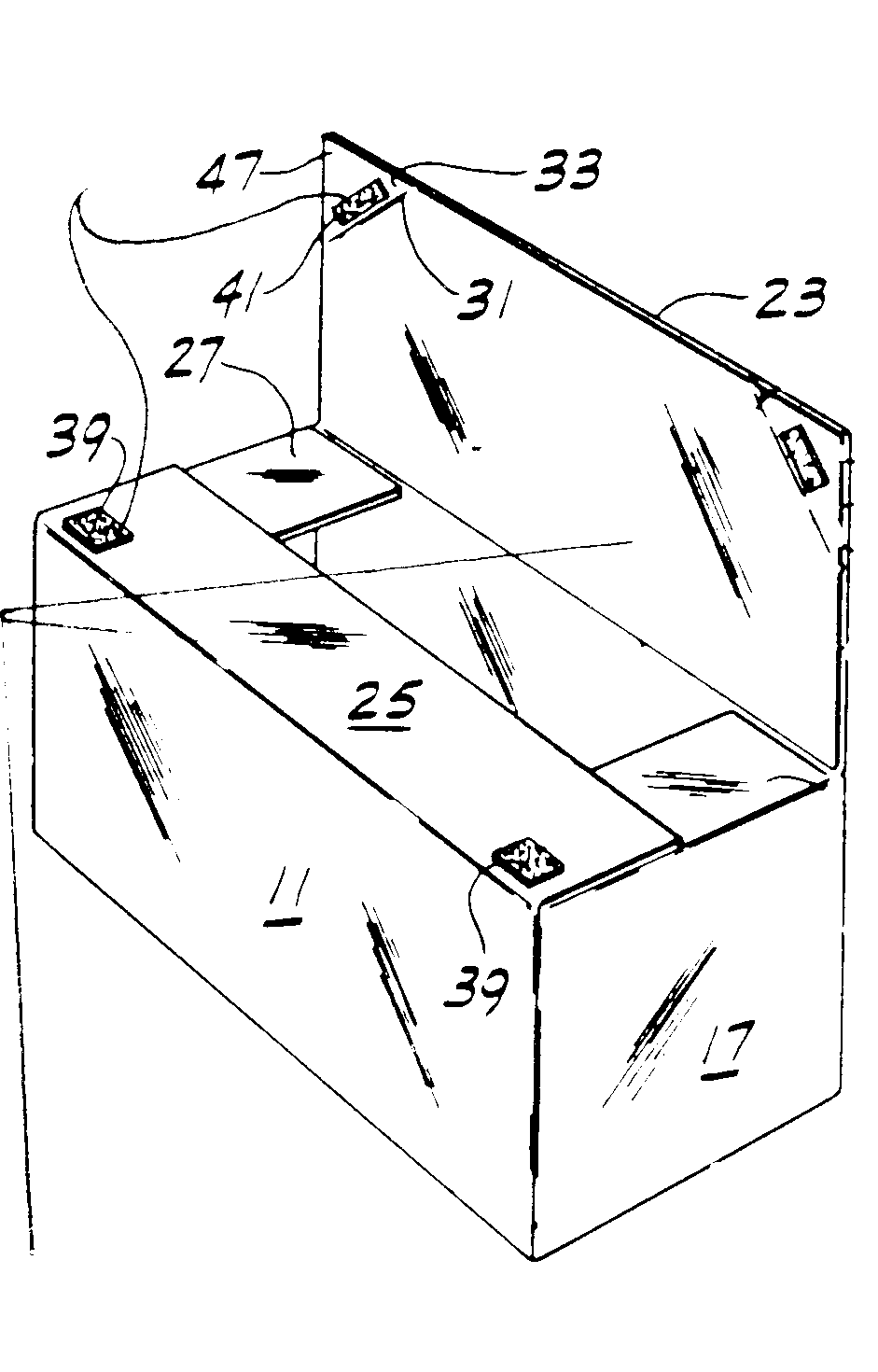 securing elements, closure flaps
