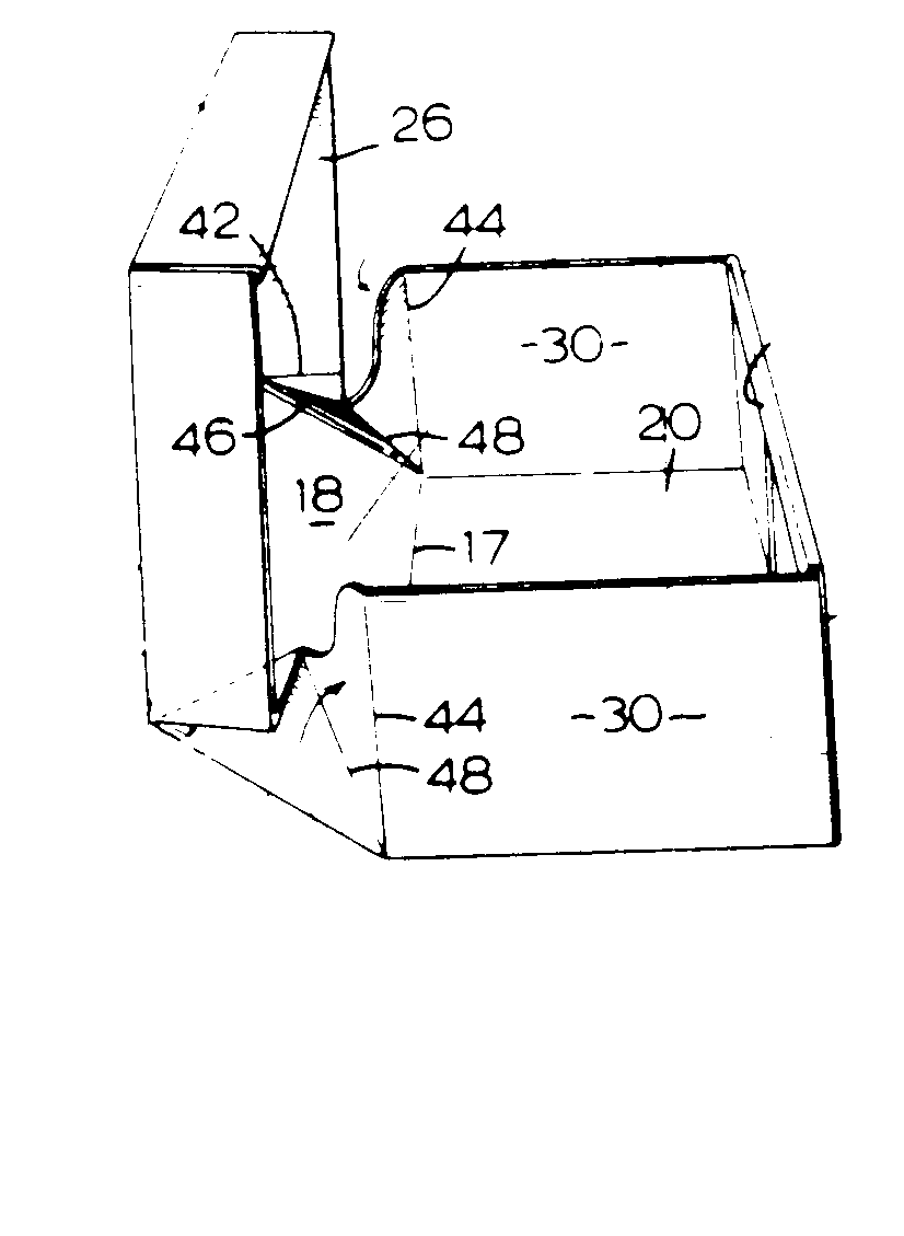 two box walls, flange, foldable web
