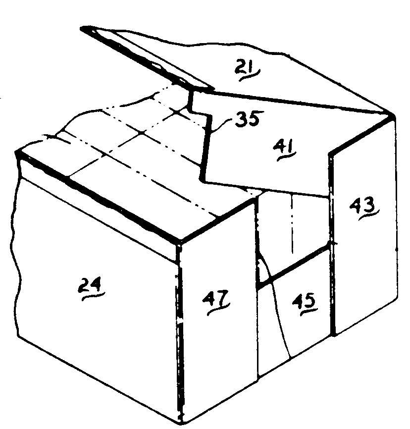 flange or tab
