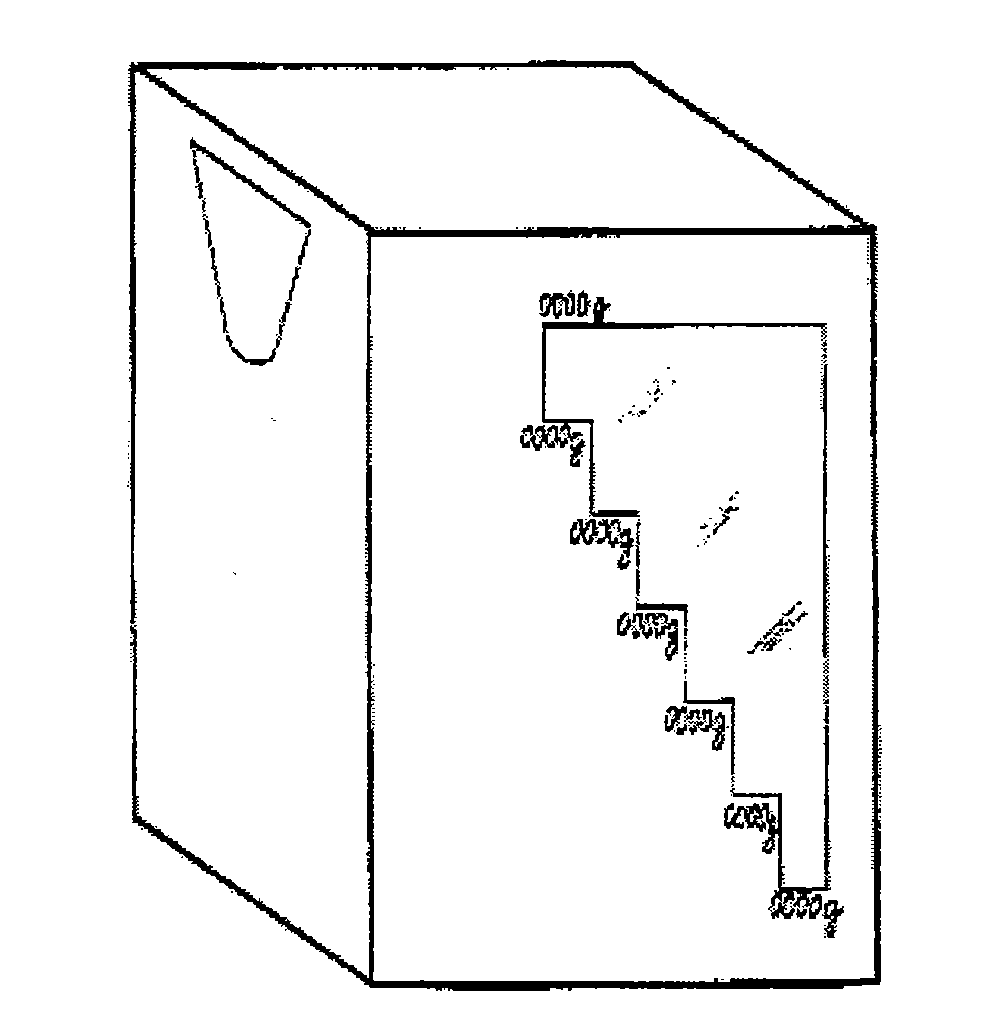 Receptacle having index markings.	 
