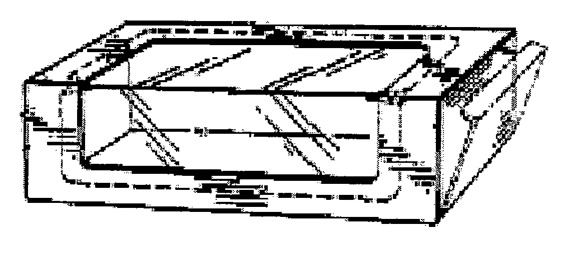 Receptacle having a contiguous window common to multiplesurfaces.
