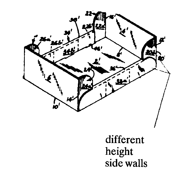 different height side walls
