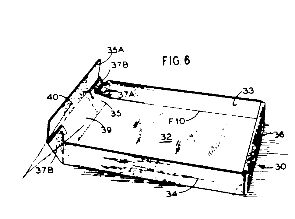 panel to be folded downwardly; adhesive
