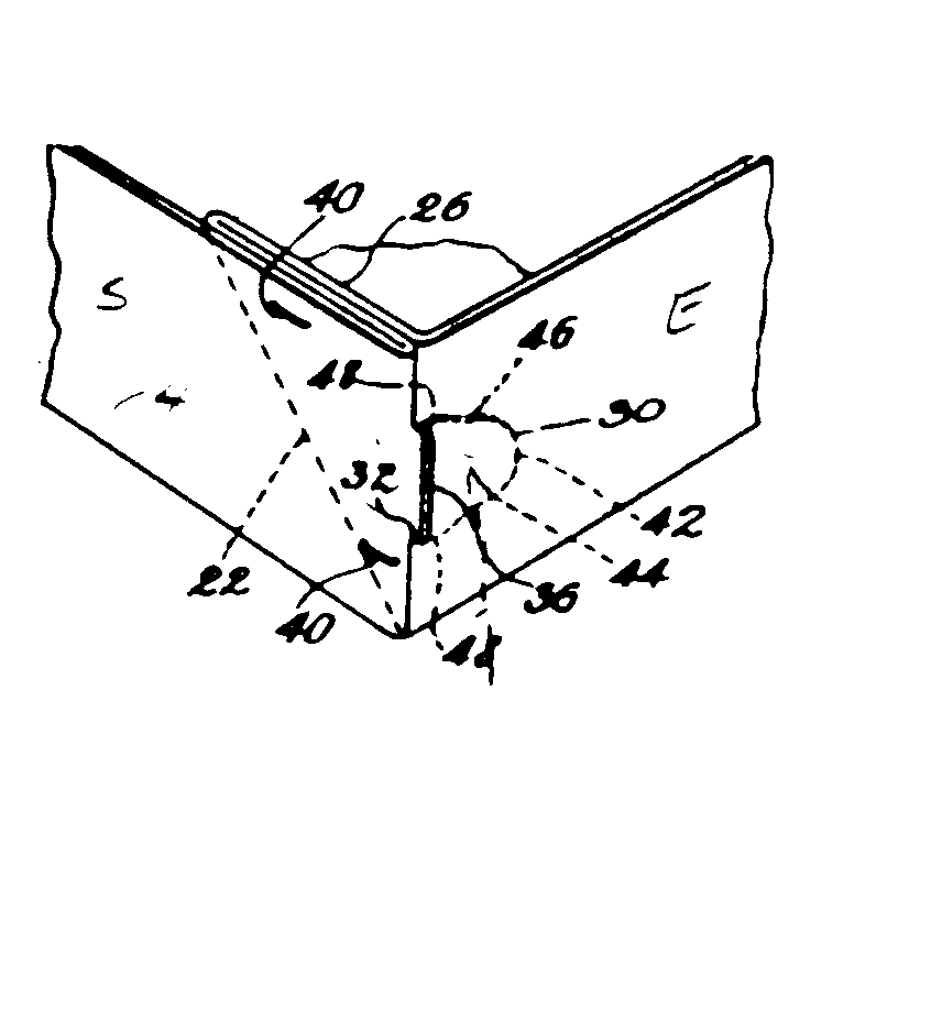 folded web; laterally folded extension
