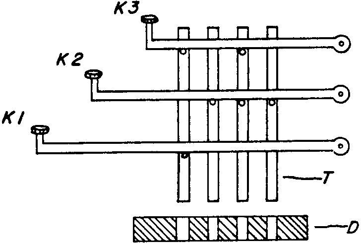 Fig. 2. SELECTIVE CUTTING, CODED DIRECT ACTUATION (subclass106)
