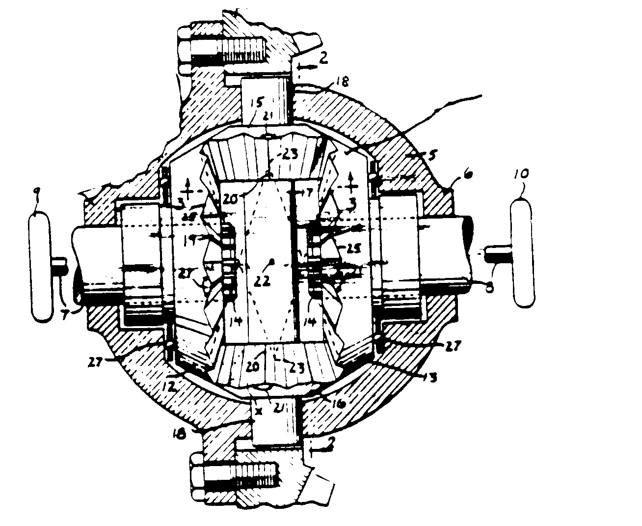 particular angle of gear teeth causes lock-up
