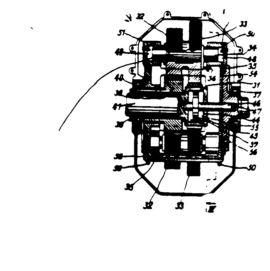 fluid equalizes axial thrust on gears
