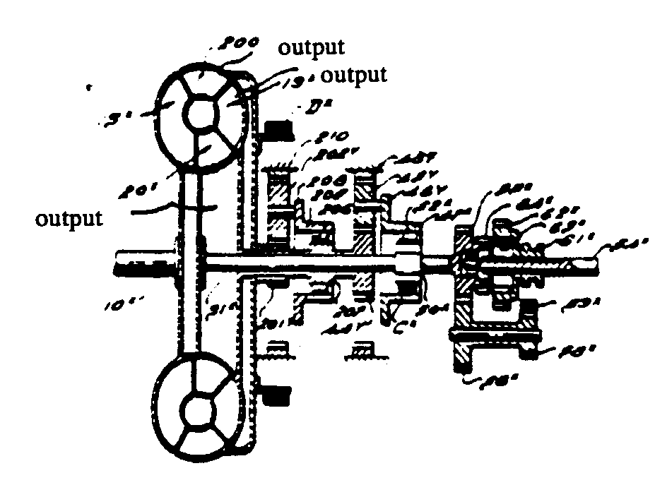 output; output; output
