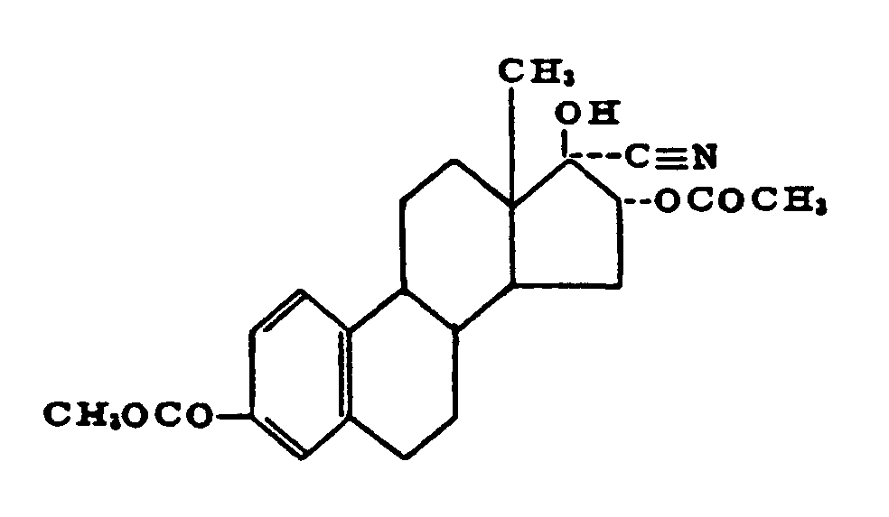 17a-cyano-3, 16a-diacetoxyestra-1,3,5,(10)-trien-17B-ol
