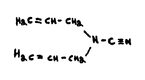 NC - NH - ( CH subscript 2 CH subscript 2 -O ) subscript 3 - CH subscript 2 CH subscript 2 -OH
