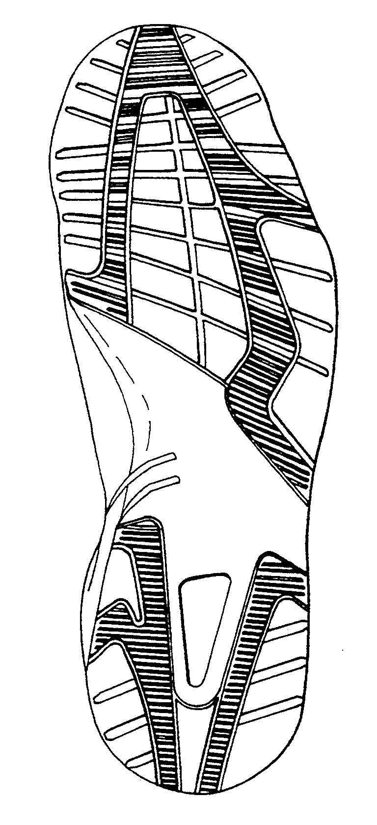 A typical example of  a sole with a polygonal elememt.
