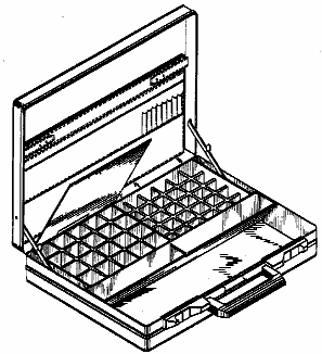 Example of a design for a first aid kit for a medical worker.
