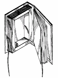 Example of a design for container that simulates a book.
