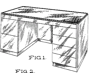 Figure 1. Example of a design for a desk with storage on both sides.
