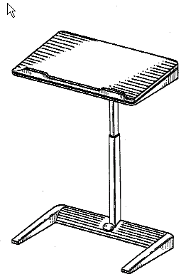 Figure 1. Example of a design for workstation with a unitary pedestal.   
