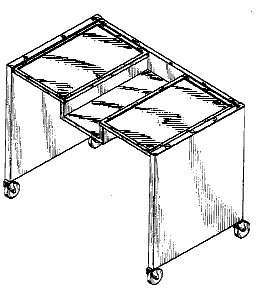 Figure 1. Example of a design for a workstation with recessed work surface.
