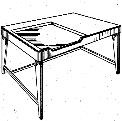 Figure 2. Example of a design for a portable typewriter desk.   
