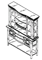 Figure 2. Example of a design for visible and enclosed storage with inset and transparent panel.   
