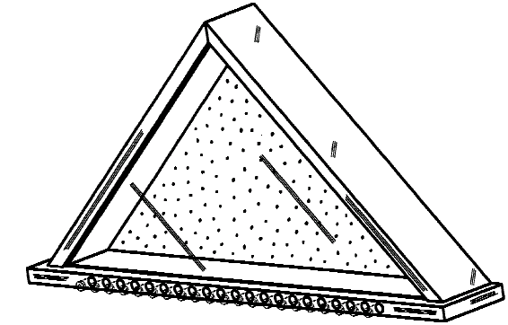 Figure 1. Example of a design for a transparent panel flag display case.
