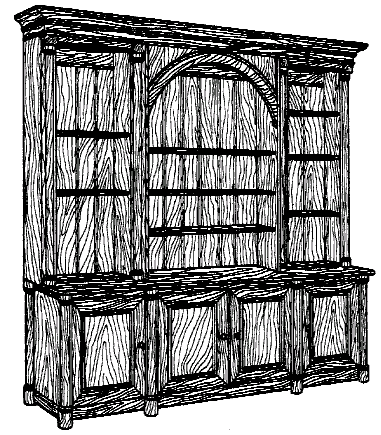 Figure 1. Example of a design for a bookcase with superposed surfaces.   
