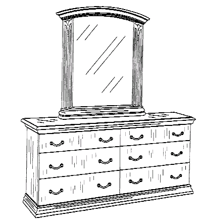 Figure 1. Example of a design for a dresser with mirror.   
