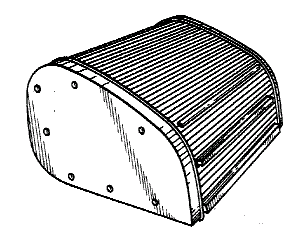 Figure 1. Example of a design for a closed roll-top cabinet.   
