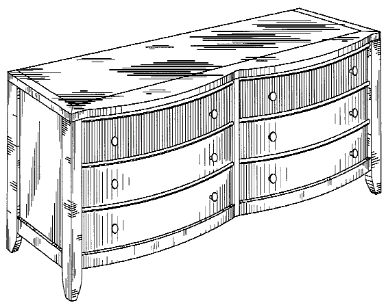 Figure 1. Example of a design for a symmetrical furniture unit.
