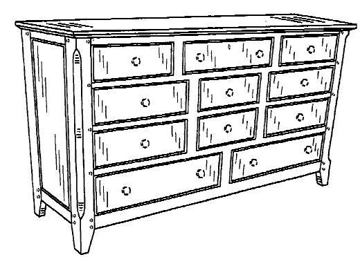 Figure 2.    Example of a design for a symmetrical dresser.   
