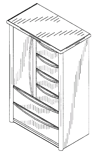 Figure 1. Example of a design for an armoire with closures.   
