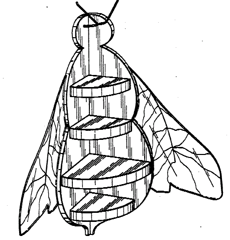 Figure 1. Example of a design for animate corner wall bookshelf.   
