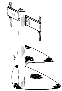 Figure 1. Example of a design for a stepped display stand.
