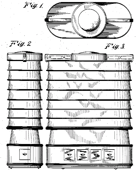 Figure 1. Example of a design for a superposed display stand for greeting card or the like.   
