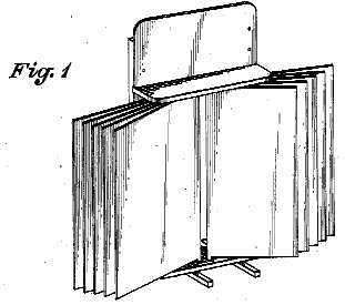 Figure 2. Example of a design for a swinging panels display.
